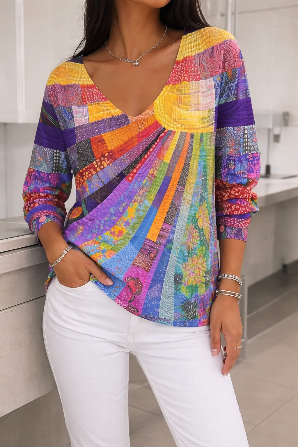 Camiseta vintage multicolor