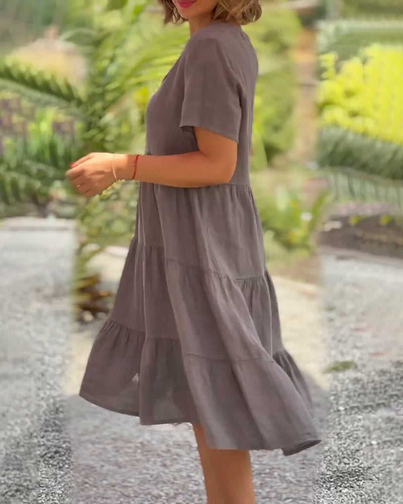 Vestido Serena de algodón y lino