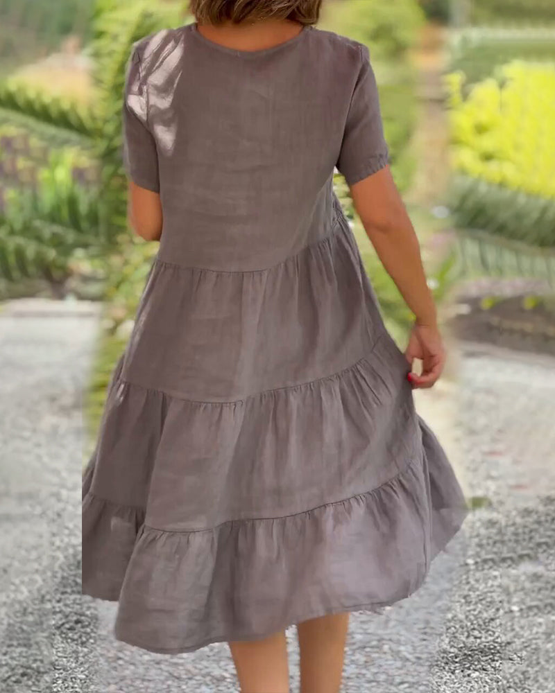 Vestido Serena de algodón y lino