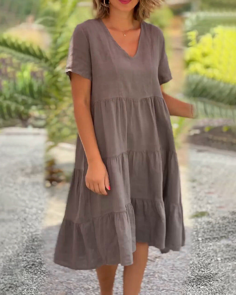 Vestido Serena de algodón y lino