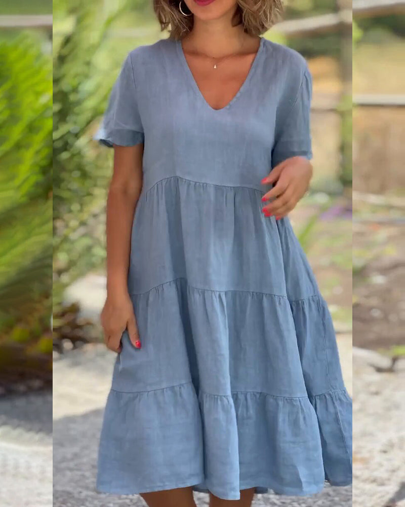 Vestido Serena de algodón y lino