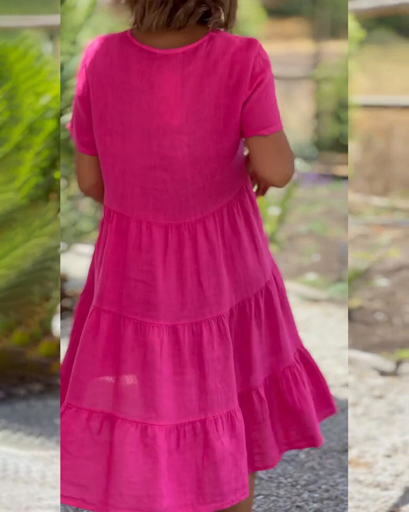 Vestido Serena de algodón y lino