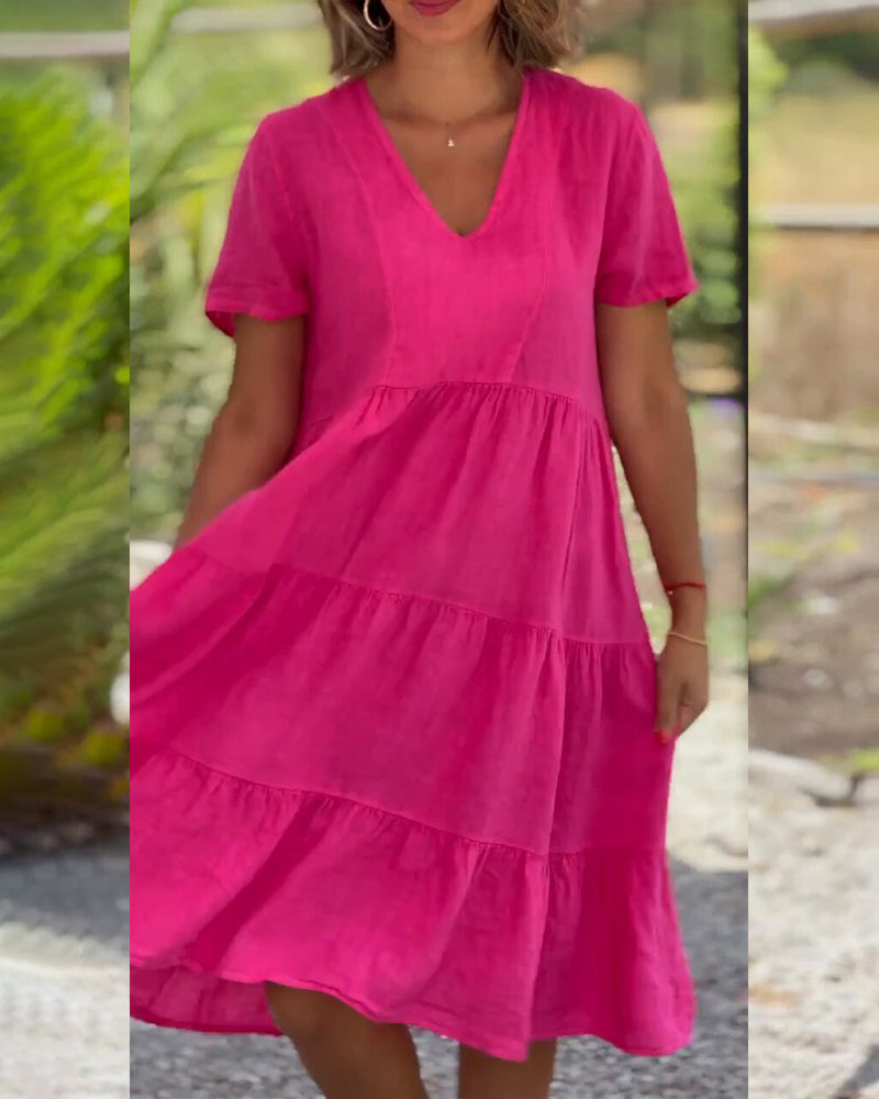 Vestido Serena de algodón y lino