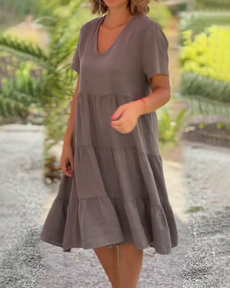 Vestido Serena de algodón y lino